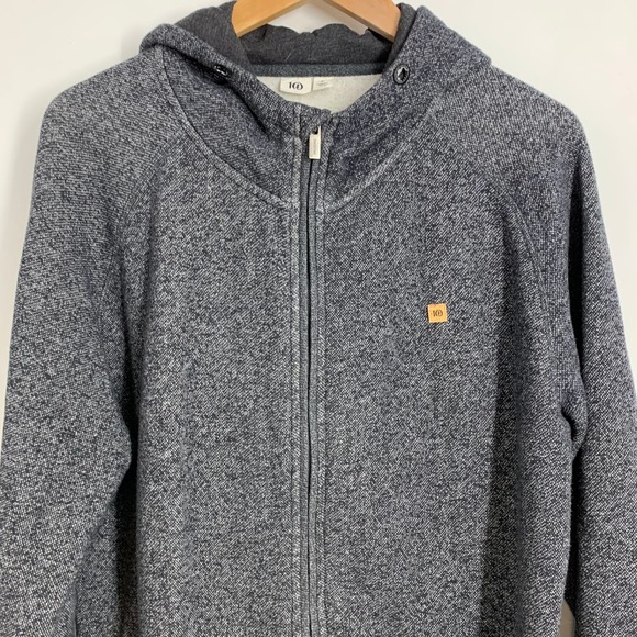 TenTree Men's Spacedye Full Zip Hoodie Textured Gray Casual Everyday Activewear - Picture 4 of 12